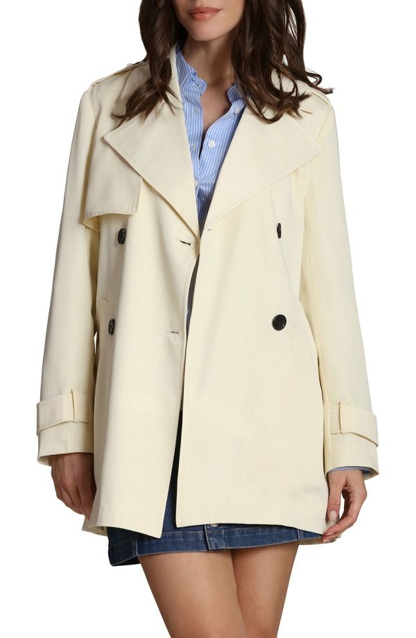 アヴェックレフィーユ レディース アウター ジャケット・ブルゾン コート Avec Les Filles Double Breasted Shortrench Coat Buttermilk 27,170円