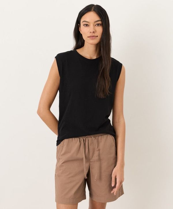 パクト レディース トップス Tシャツ コットン Pact Organicotton Featherweight Slub Relaxed Muscle Tee Black ブラック