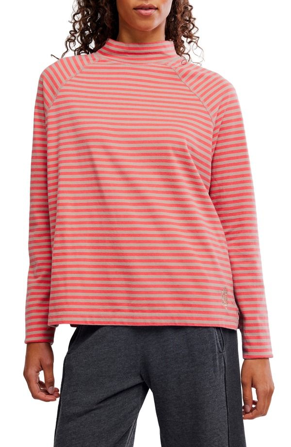 フリーピープル レディース トップス シャツ コットン Free People FP Movement Stripe Raglan Sleeve Cotton Top Sailor Stripe Sand サンド