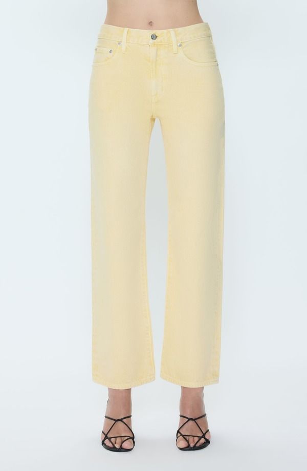 ピストーラ レディース ボトムス デニムパンツ ストレート ジーンズ Pistola Lexi Mid Rise Bowed Straight Leg Jeans Day Glow
