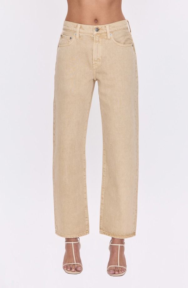 ピストーラ レディース ボトムス デニムパンツ ストレート ジーンズ Pistola Lexi Mid Rise Bowed Straight Leg Jeansandollar サンド