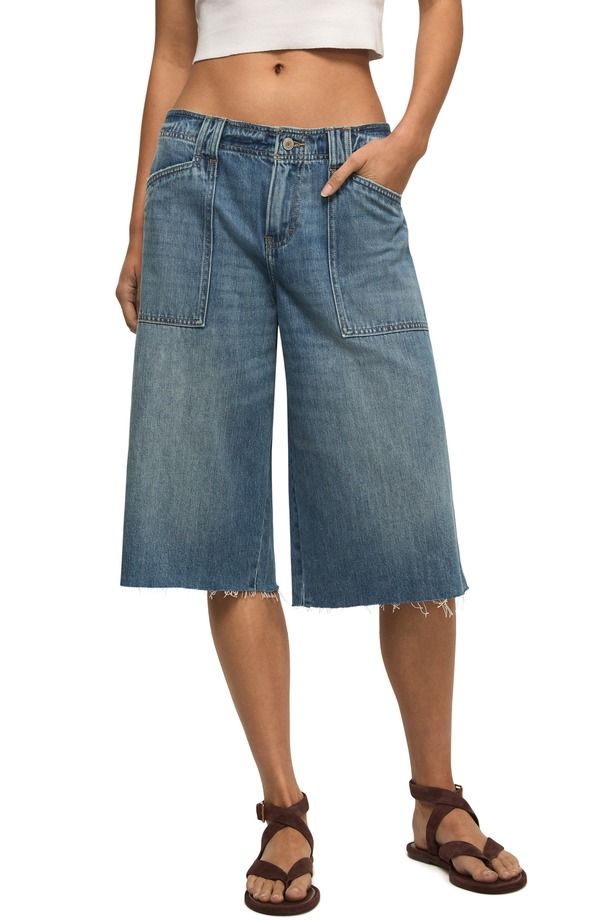 ラッキーブランド レディース ボトムス デニムパンツ ローライズ ショートパンツ Lucky Brand Low Rise Culotte Denim Shorts Wild Child Wash デニム