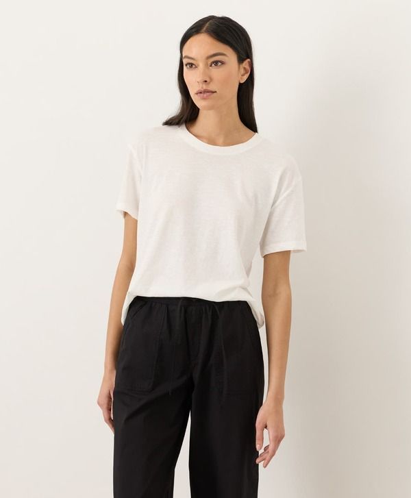 パクト レディース トップス Tシャツ コットン Pact Organicotton Featherweight Slub Relaxed Tee Cream クリーム