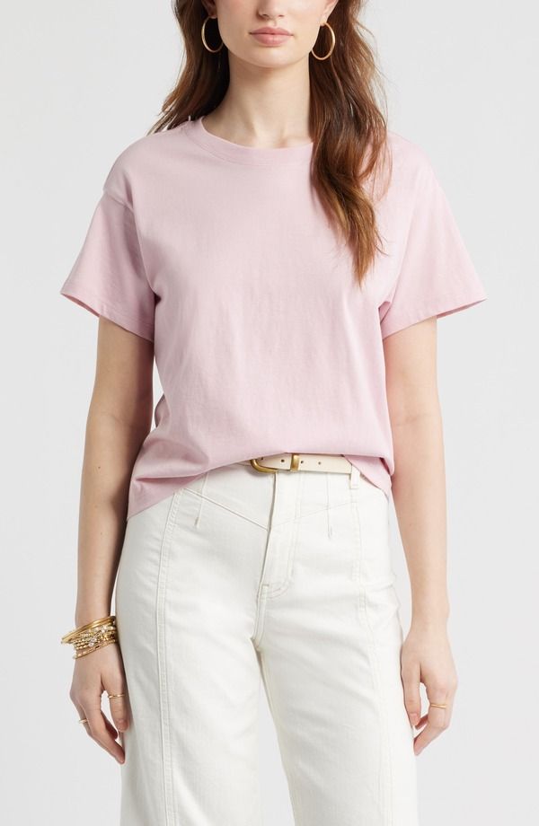 トレジャーアンドボンズ レディース トップス Tシャツ コットン Treasure Bond Favorite Cotton TShirt Pink Carnation ピンク
