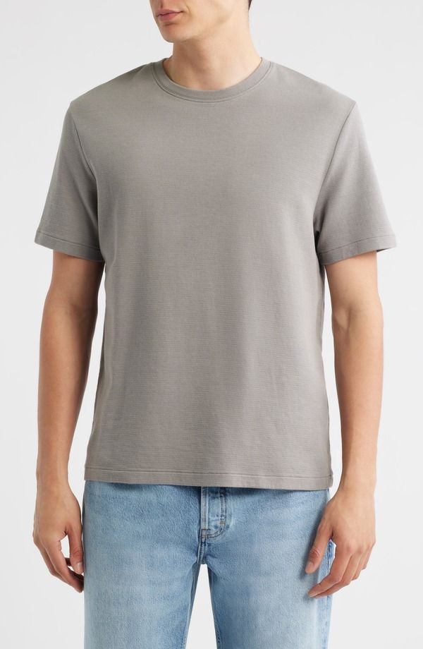 フレーム メンズ トップス Tシャツ コットン FRAME Duo Fold Cotton TShirt Storm Grey グレー
