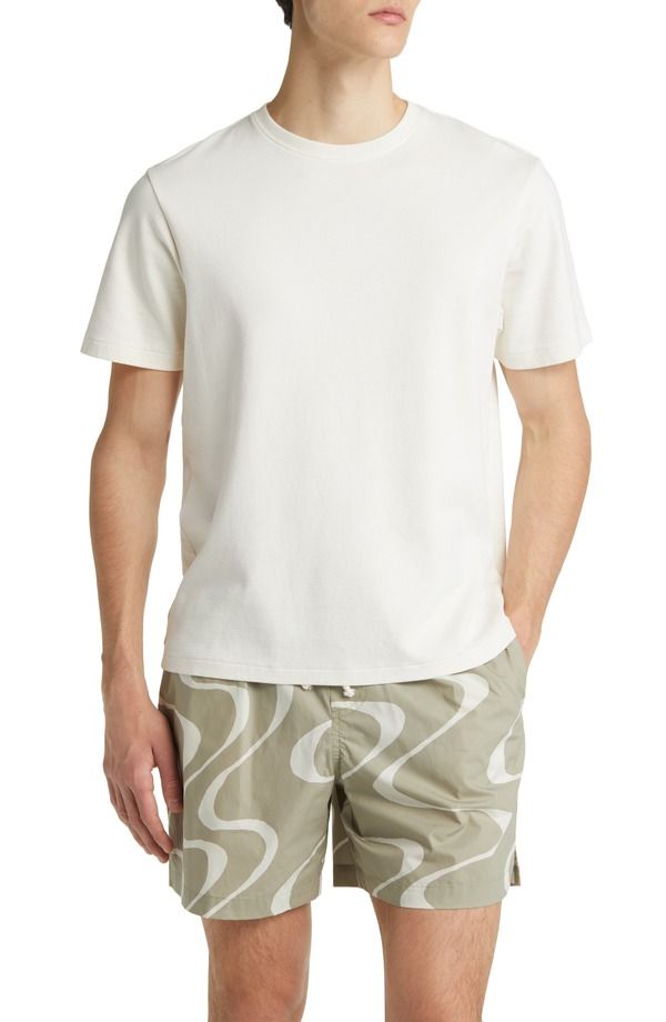 フレーム メンズ トップス Tシャツ コットン FRAME Duo Fold Cotton TShirt White Sand ホワイト