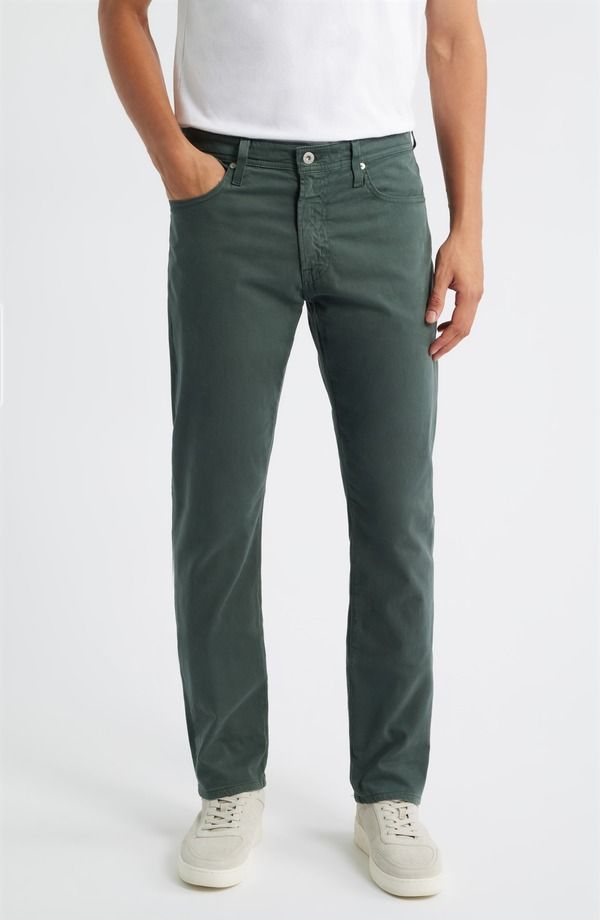 エージー メンズ ボトムス カジュアルパンツ Tシャツ AG Everett Stretch Sateen Slim Straight Pants Cypress Lake