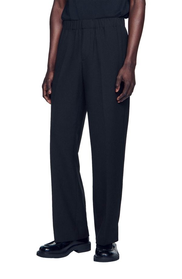 サンドロ メンズ ボトムス カジュアルパンツ SANDRO Wideleg trousers Black ブラック