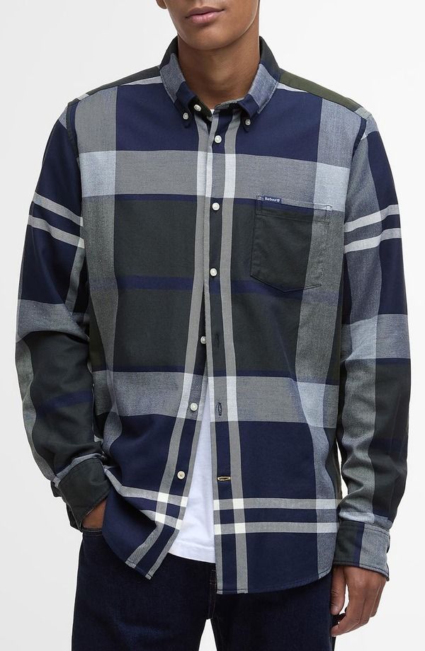 バブアー メンズ トップス シャツ ダウン Barbour Dunoon Tailored Fit Plaid ButtonDown Shirt Fernwood Tartan チェック