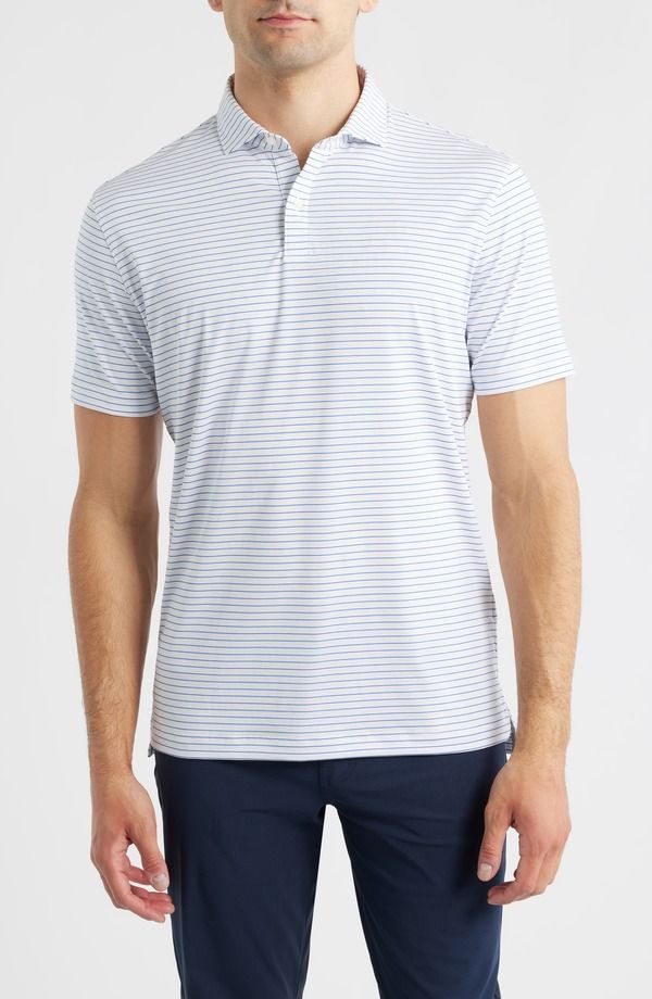 ジョニー オー メンズ トップス ポロシャツ johnnieO Beau Striperformance Polo Sound Side ストライプ