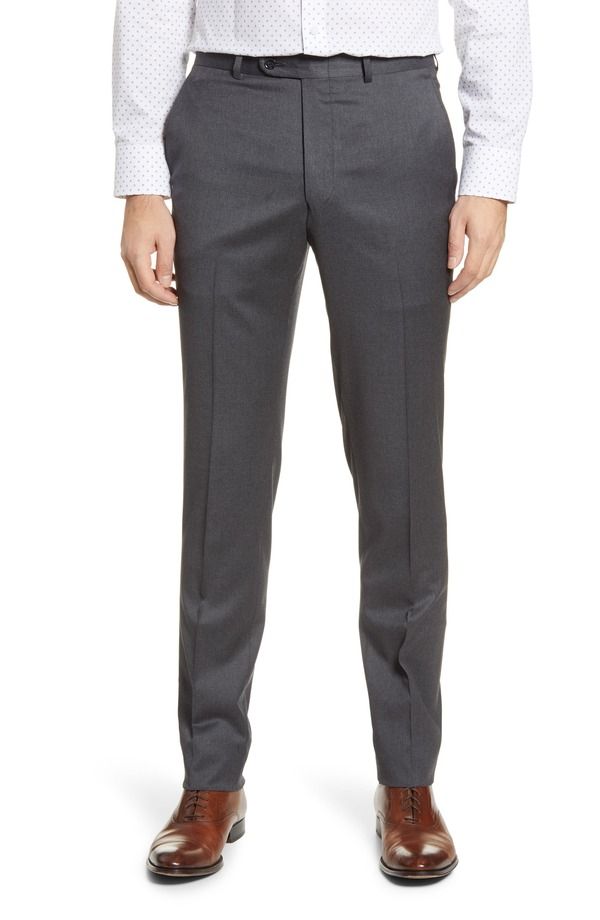 ピーター・ミラー メンズ ボトムス カジュアルパンツ ウール Peter Millar Harker Flat Front Stretch Wool Twill Dress Pants Medium Grey グレー