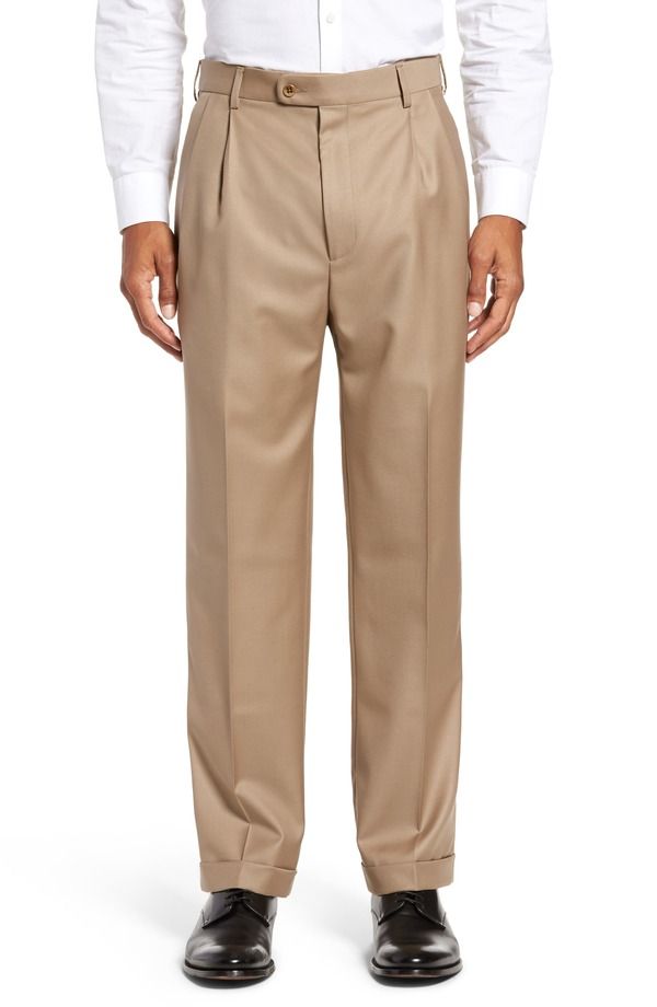 ザネッラ メンズ ボトムス カジュアルパンツ ストレート プリーツ Zanella Bennett Straight Leg Pleatedress Pants Dark Beige 1 ベージュ