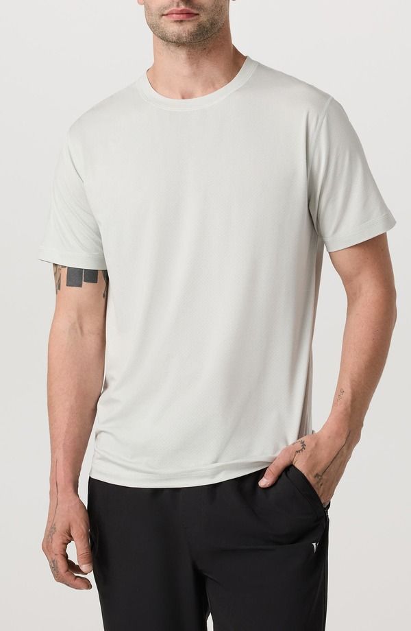 ビュオーリ メンズ トップス Tシャツ Vuori Tradewind 20 Performance TShirt Mineral Heather ヘザー