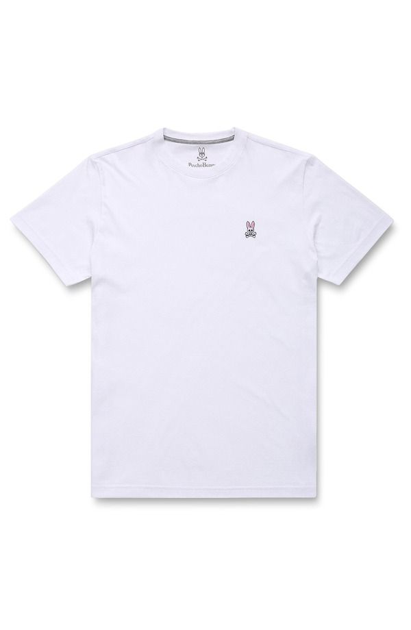 サイコバニー メンズ トップス Tシャツ クルーネック Psycho Bunny Classicrewneck TShirt White ホワイト