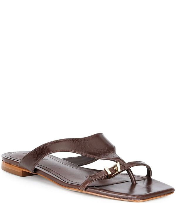 シュッツ レディース シューズ サンダル レザー Schutz Tana Leather Slip On Flats Root Brown ブラウン