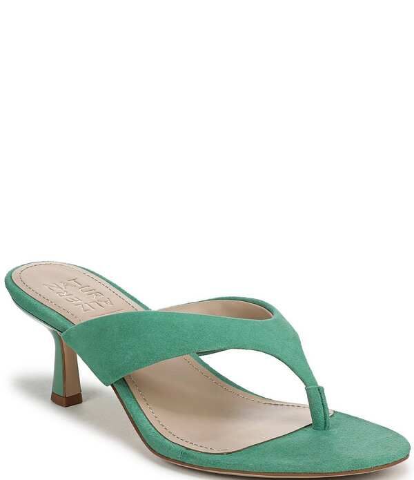 ナチュライザー レディース シューズ サンダル スエード Naturalizer 27 EDITressa Suede Thong Stiletto Dressandals Emeraldusk エメラルド