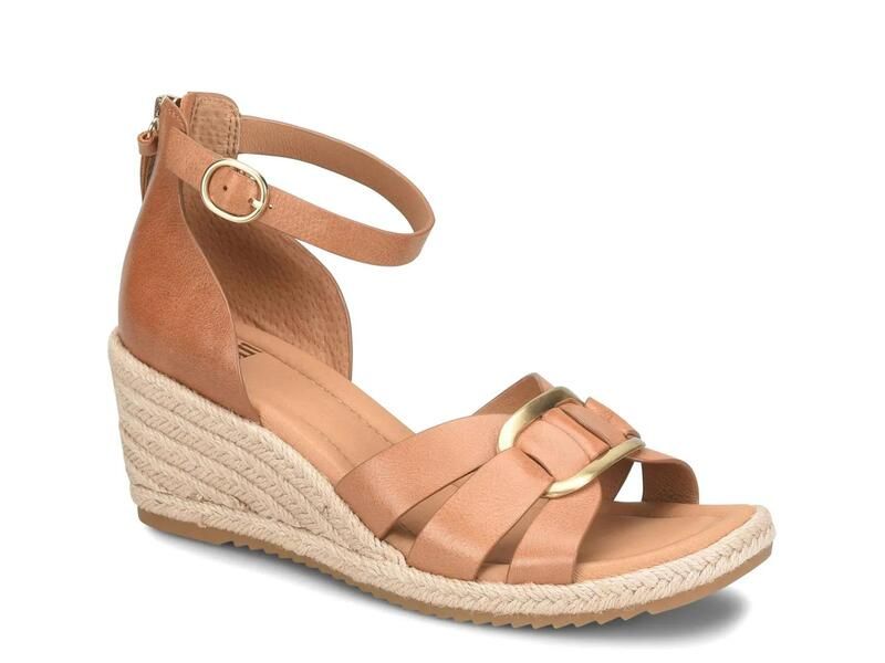 ソフト レディース シューズ サンダル SofftIvy Espadrille Wedge Sandal Medium Brown ブラウン