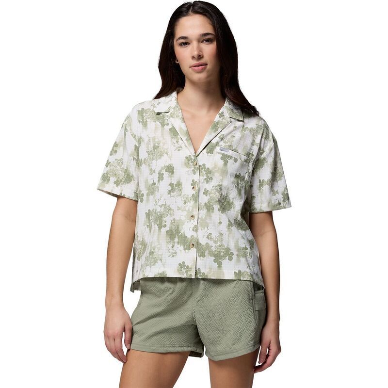 コロンビア レディース トップス Tシャツ プリント 半袖 Columbia Sucker for Summer Print ShortSleeve Shirt Womens BlancFlorage