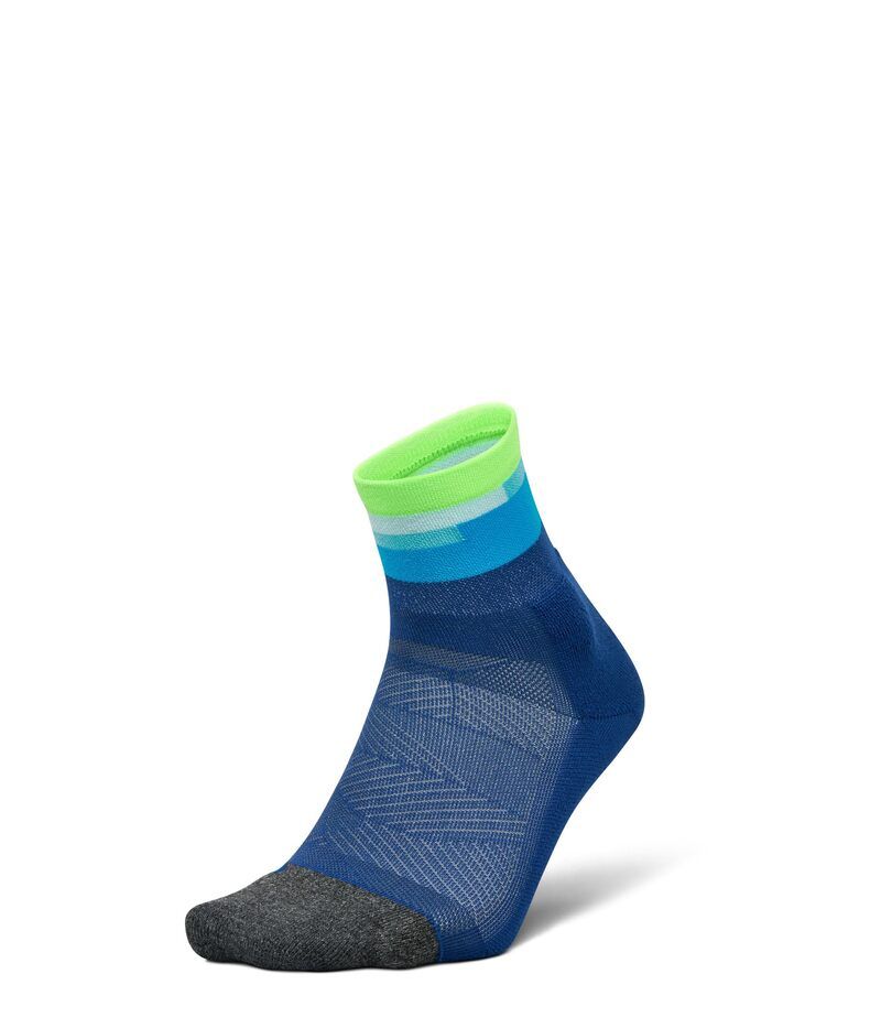 フィーチャー メンズ アンダーウェア 靴下 Feetures Elite Light Cushion Quarter Surfboard Blue ブルー