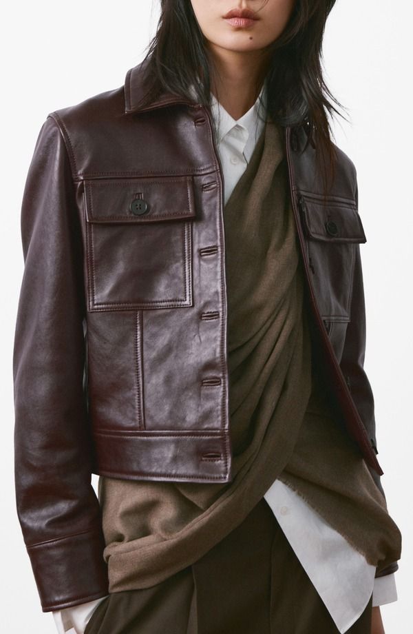 マンゴ レディース アウター ジャケット・ブルゾン レザー MANGO Chaqueta Saint Leather Jacket Burgundy バーガンディ