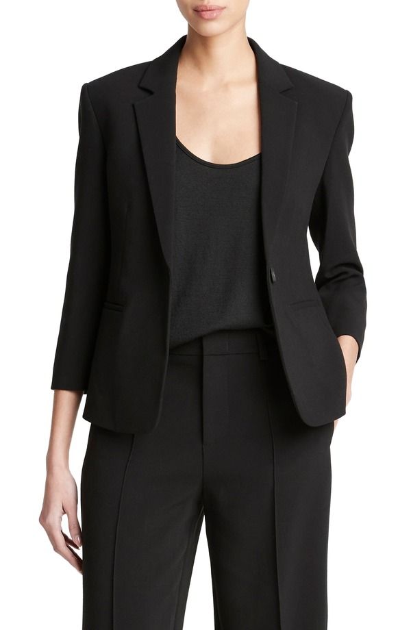 ヴィンス レディース アウター ジャケット・ブルゾン ブレザー Vince Shrunken Blazer Black ブラック