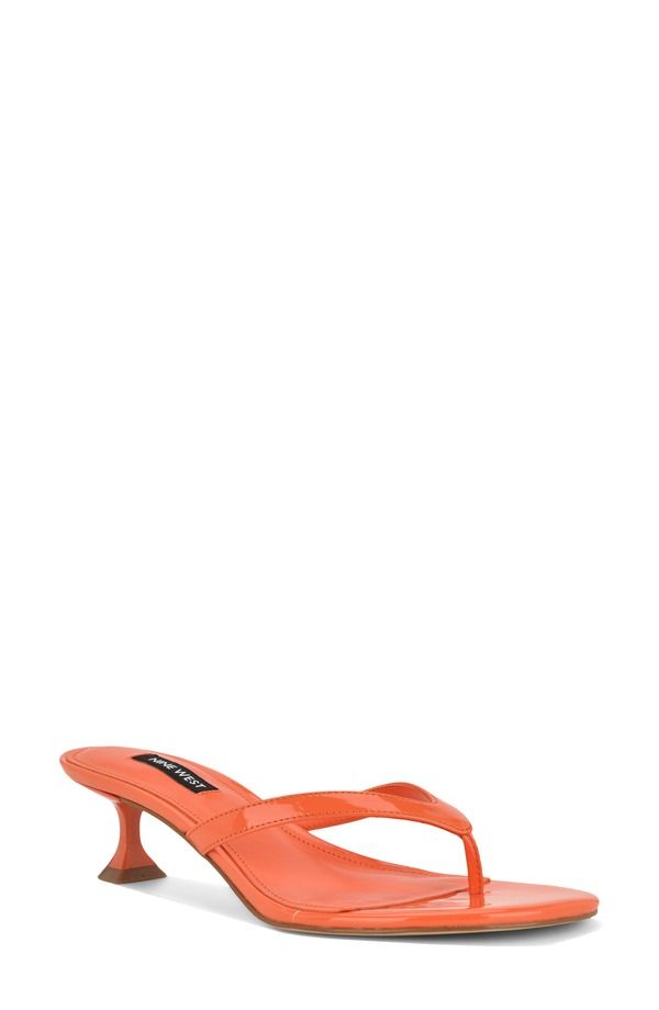 ナインウェスト レディース シューズ ヒール Nine West Cruise Kitten Heel Flip Flop Orange オレンジ