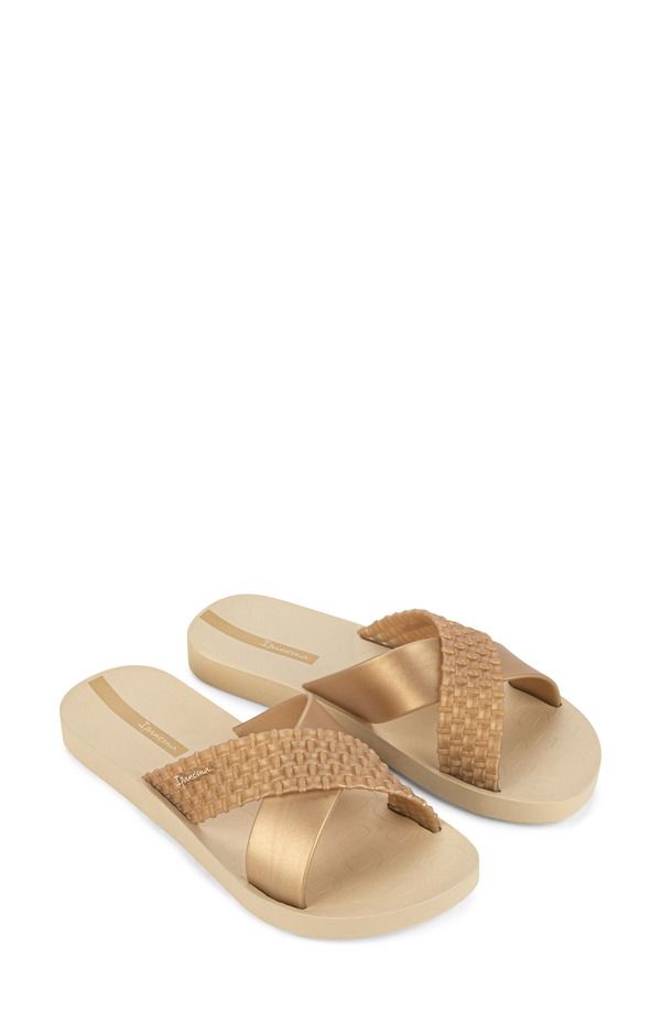 イパネマ レディース シューズ サンダル Ipanema Sense Slide Sandal Beige Gold ベージュ