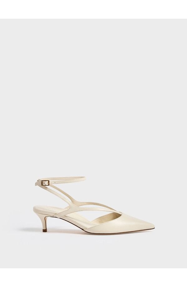 マリオンパーク レディース シューズ パンプス ヒール MARION PARKE Hazel Kitten Heel Nappa Ivory アイボリー