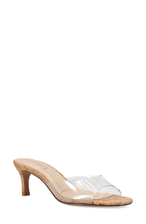 ペレモーダ レディース シューズ ヒール サンダル Pelle Moda Unia Kitten Heel Slide Sandal Clear