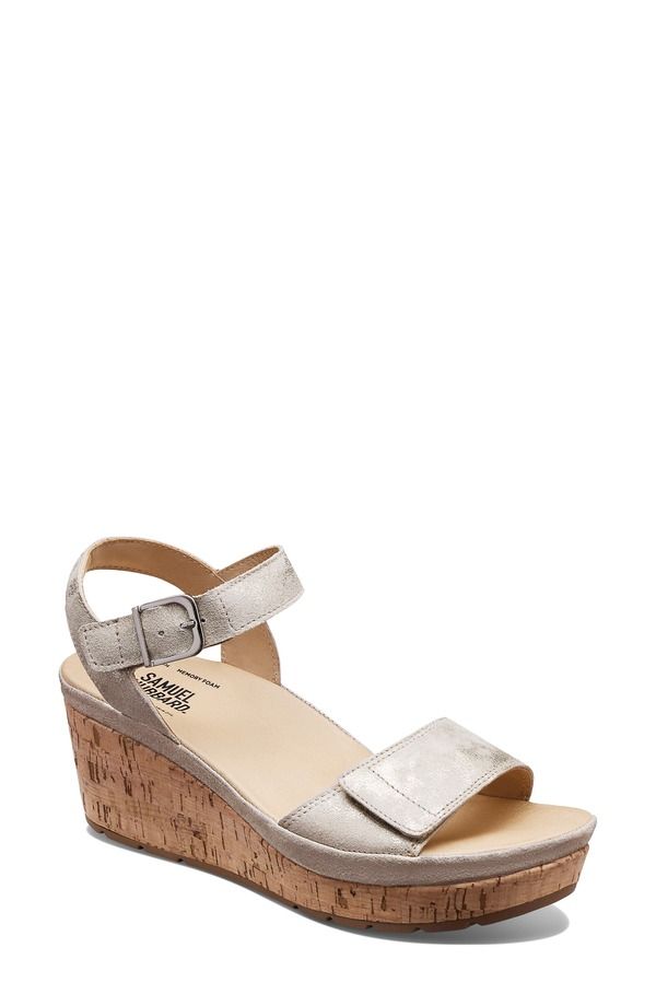 サミュエルフドバード レディース シューズ ヒール サンダル Samuel Hubbard Portola TwoStrap Wedge Sandal Champagne Suede シャンパン