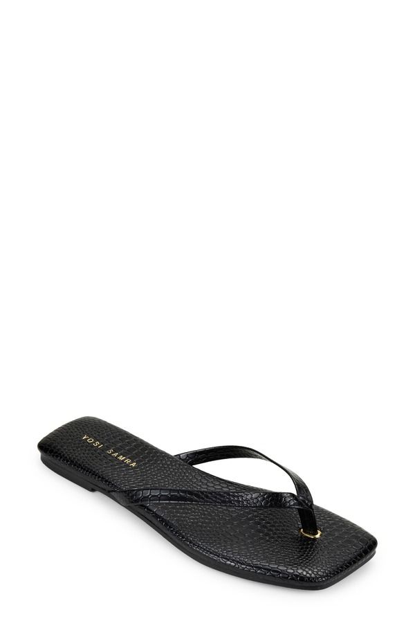 ヨシサムラ レディース シューズ サンダル Yosi Samra Mercer Flip Flop Black ブラック