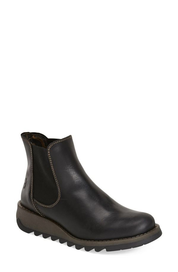 フライロンドン レディース シューズ ブーツ・レインブーツ チェルシーブーツ チェルシー Fly London Salv Chelsea Boot Black Rug Leather ブラック