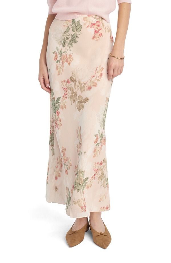 フェイバリット ドーター レディース ボトムスカート フラワー柄 マキシ フラワー Favorite Daughter The Favorite Floral Maxi Skirt Light Peach Rose G ピーチ