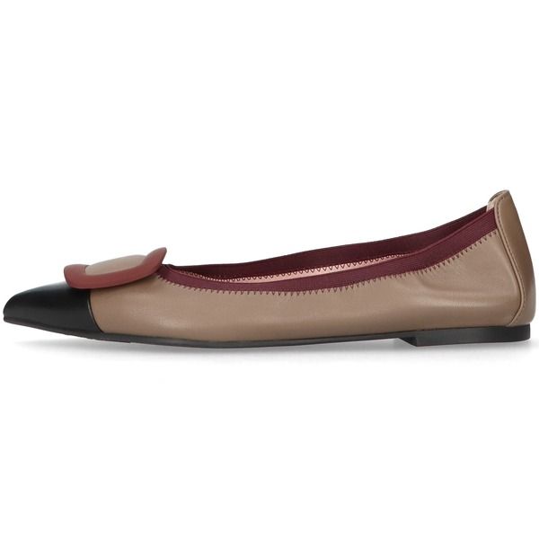 プリティ・バレリーナ レディース シューズ パンプス Pretty Ballerinas Pointed toelasticated ballet flataupe トープ