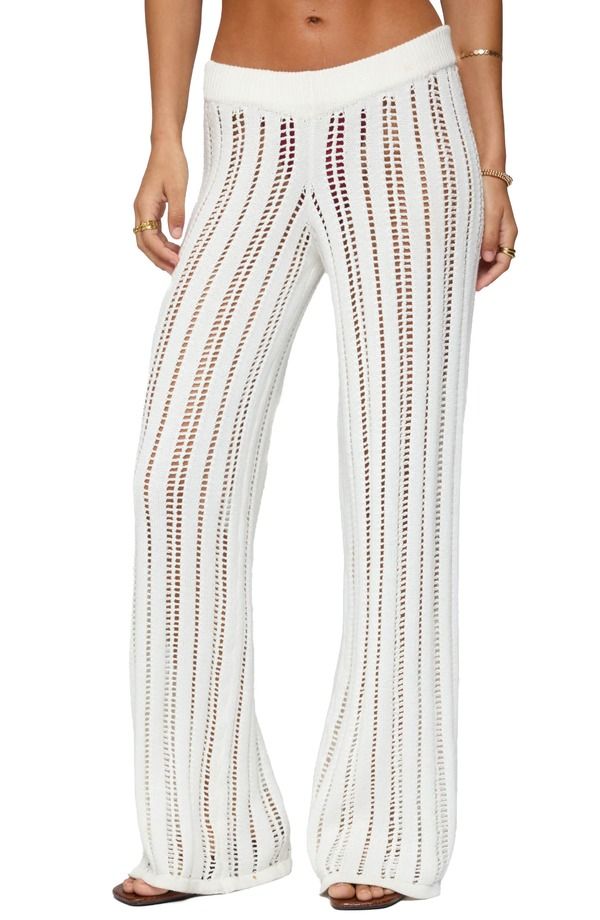アディクテッド レディース ボトムス レギンス パンツ EDIKTED Echopen Stitch CoverUpants Cream クリーム
