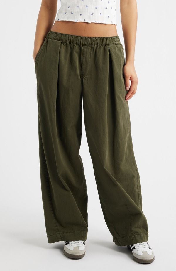 アーバンアウトフィッターズ レディース ボトムス レギンス ワイドレッグ パンツ BDG Urban Outfitters Bobbi Oversize Wide Leg Pants Khaki カーキ