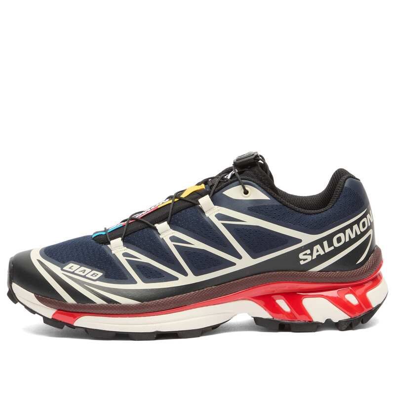 サロモン メンズ シューズ スニーカー Salomon XT6 Sneaker Maritime Blue Black Fiery Red ブラック