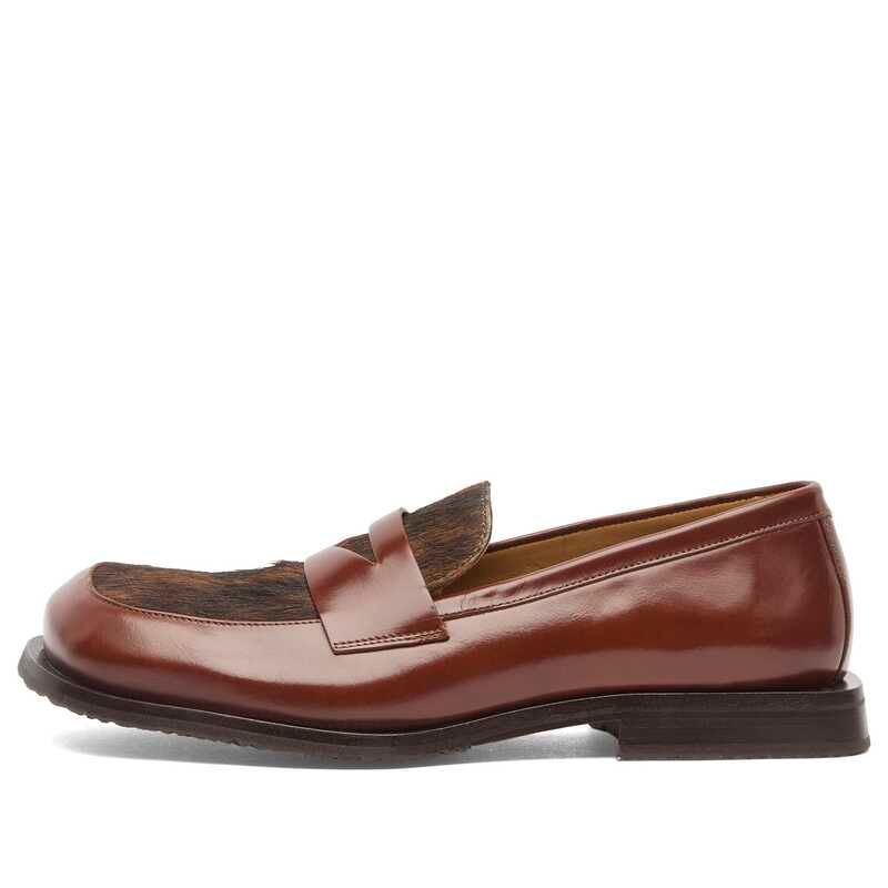 エイティス メンズ シューズ スリッポン・ローファー レザー Eytysavant Mahogny Calf Hair Leather Loafer Mahogny