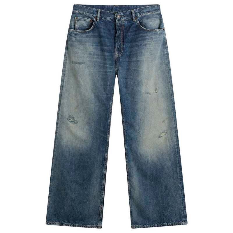 アクネ ストゥディオズ メンズ ボトムス デニムパンツ ワイドレッグ ジーンズ Acne Studios 2021 Daybreak Wash Wide Leg Jeans Mid Blue ブルー