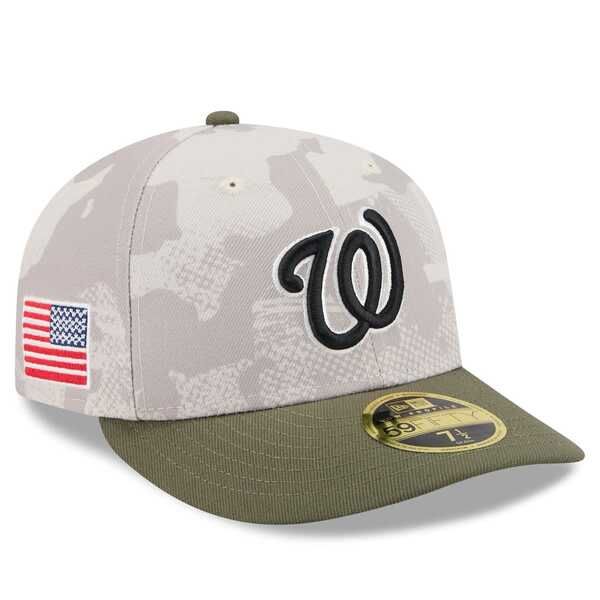 ニューエラ メンズ アクセサリー 帽子 Mens New Era Light BeigeOlive Washingtonationals 2025 Armed Forces Day Low Profile 59FIFTY Fitted Hat Light Be