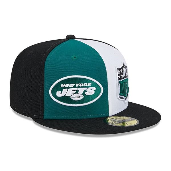 ニューエラ メンズ アクセサリー 帽子 Mens New Era GreenBlack New York Jets 2023 Sideline 59FIFTY Fitted Hat Green グリーン