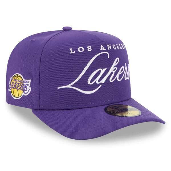 ニューエラ メンズ アクセサリー 帽子 Mens New Era Purple Los Angeles Lakers 2025 NBA Draft AFrame 59FIFTY Fitted Hat Purple パープル
