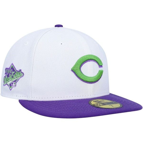 ニューエラ メンズ アクセサリー 帽子 Mens New Era White Cincinnati Reds 1990 World Serieside Patch 59FIFTY Fitted Hat White ホワイト