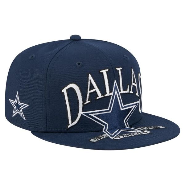 ニューエラ メンズ アクセサリー 帽子 Mens New Era Navy Dallas Cowboys Oversized 59FIFTY Fitted Hat Navy ネイビー