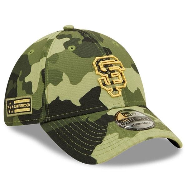 ニューエラ メンズ アクセサリー 帽子 Mens New Era Camo San Francisco Giants 2022 Armed Forces Day 39THIRTY Flex Hat Camo