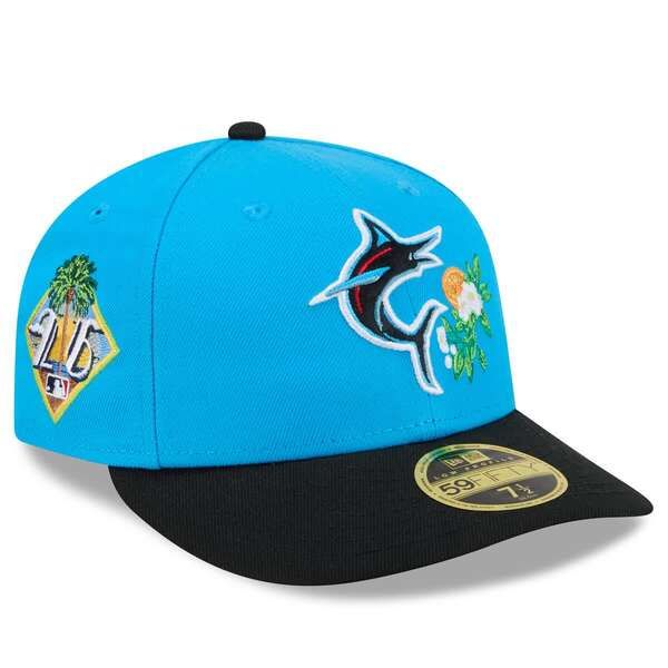 ニューエラ メンズ アクセサリー 帽子 Mens New Era BlueBlack Miami Marlins 2026 Spring Training Low Profile 59FIFTY Fitted Hat Blue ブルー