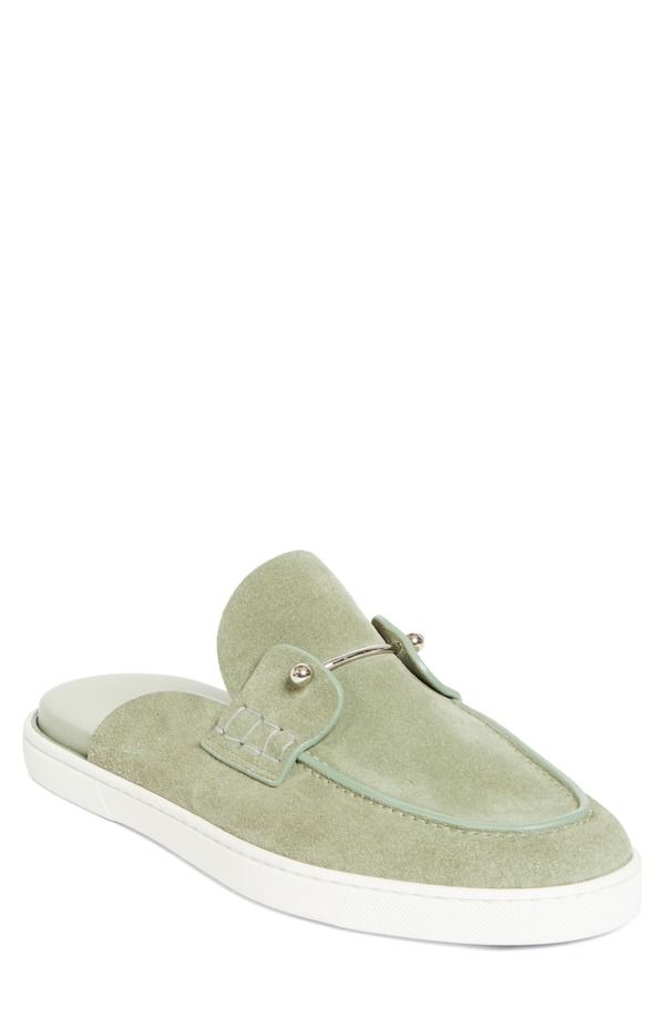 クリスチャン・ルブタン メンズ シューズ スリッポン・ローファー Christian Louboutin Chanme Pierced Loafer Mule Haiiro