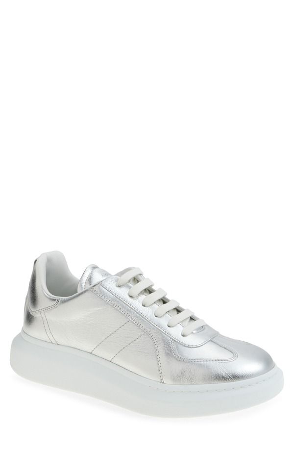 マックイーン メンズ シューズ スニーカー McQueen Oversized Mirror Sneaker Silver シルバー