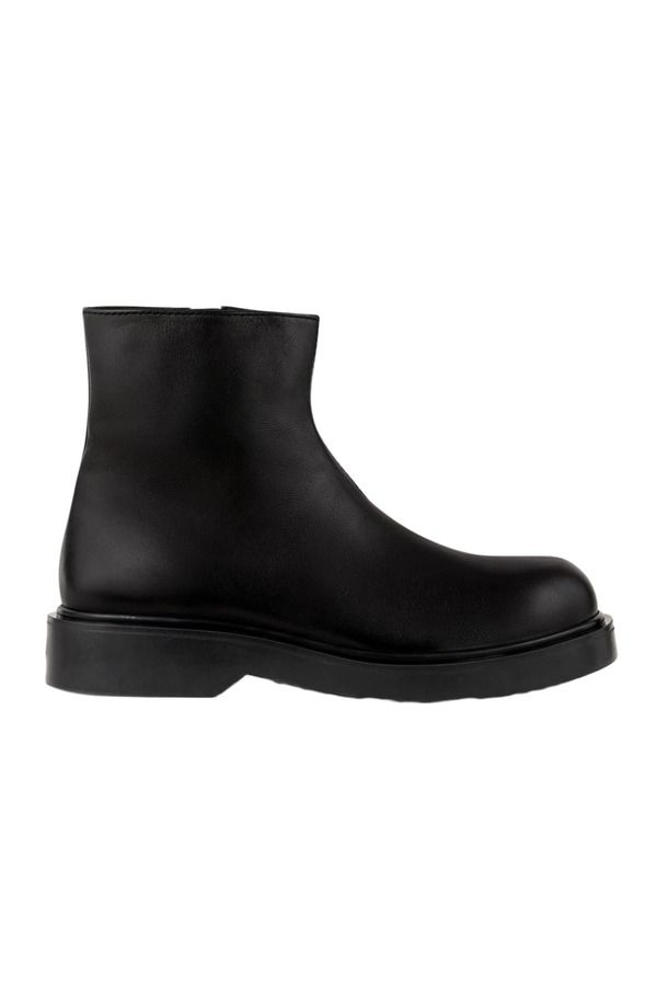サンドロ メンズ シューズ ブーツ・レインブーツ アンクル レザー SANDRO Zipped leather ankle boots Black ブラック