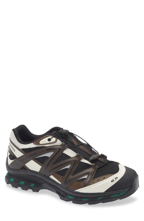 サロモン メンズ シューズ スニーカー Salomon XTQuest GoreTex Sneaker Black Delicioso Green Jacket ブラック